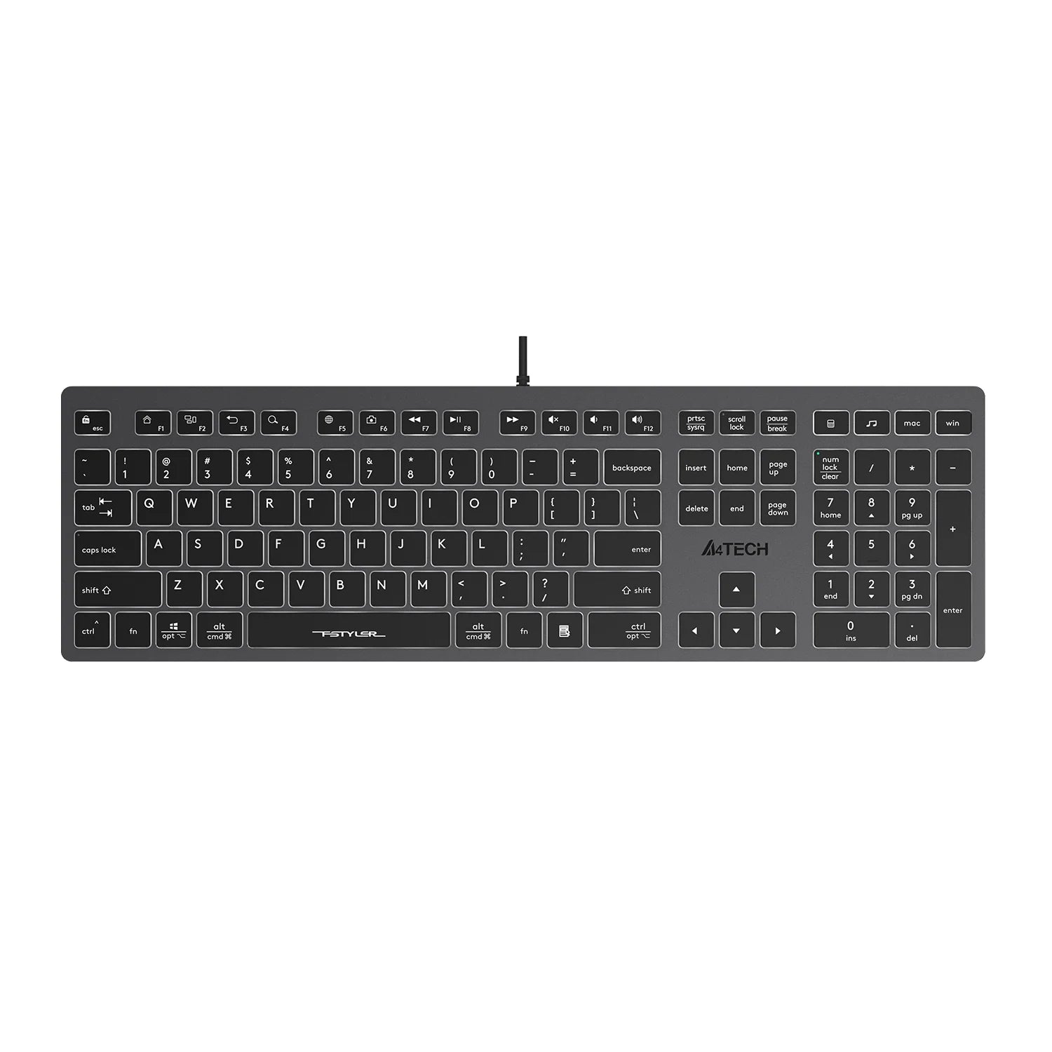 A4Tech FX60 Scissor Switch Backlit Keyboard