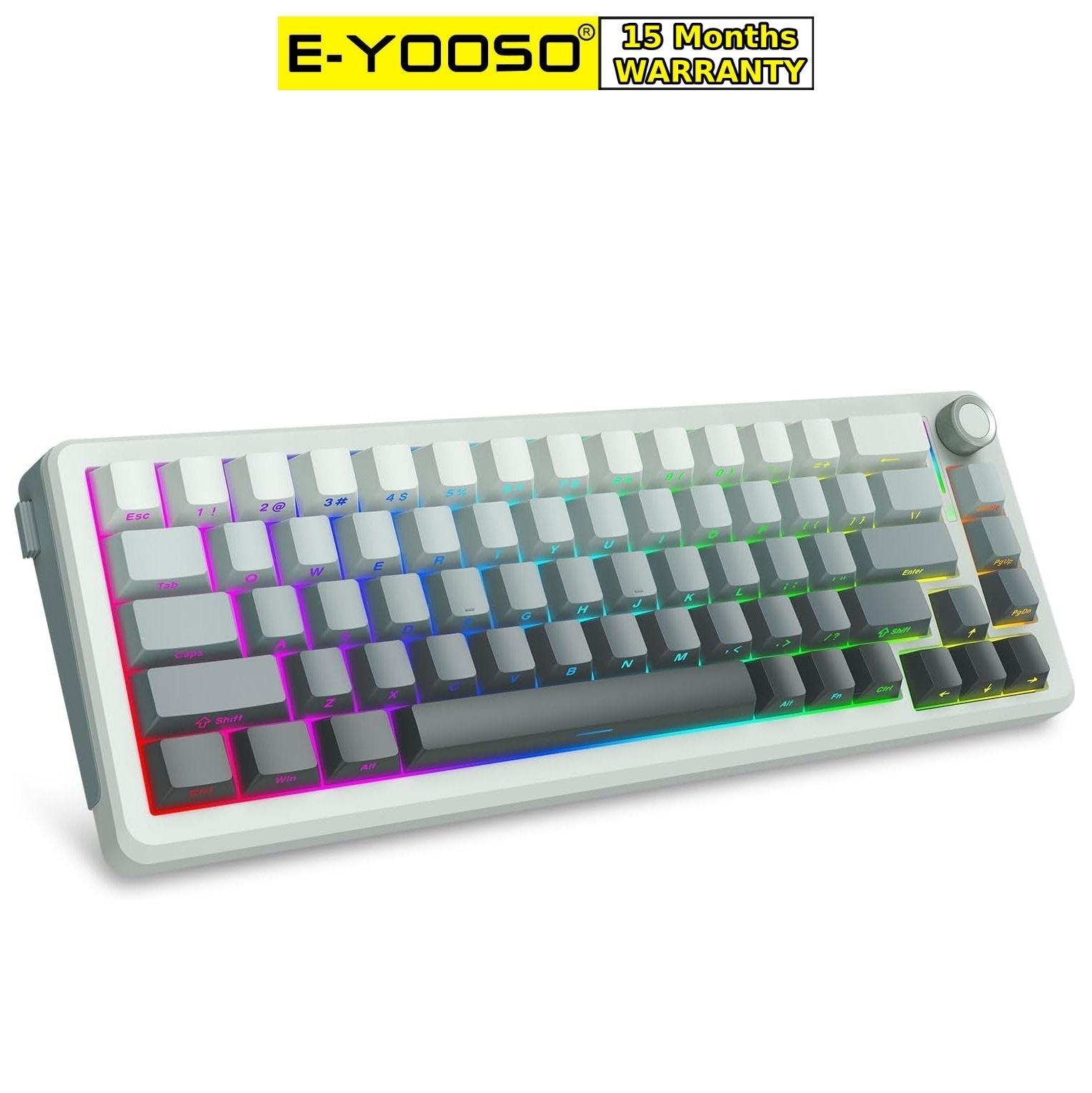 E-YOOSO Z-68 Tri-Mode RGB 67-Key Mechanical Keyboard Gradient Grey