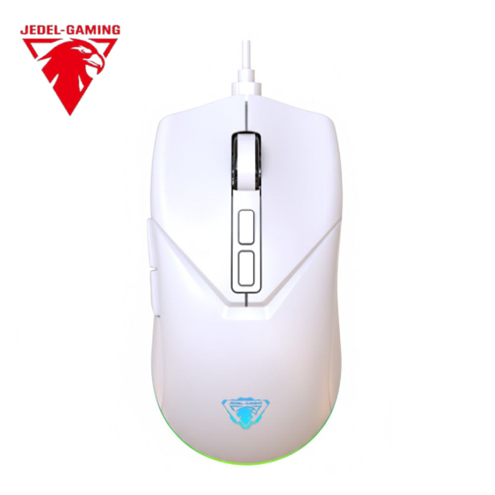 JEDEL GM700 RGB 7D Gaming Mouse White Color