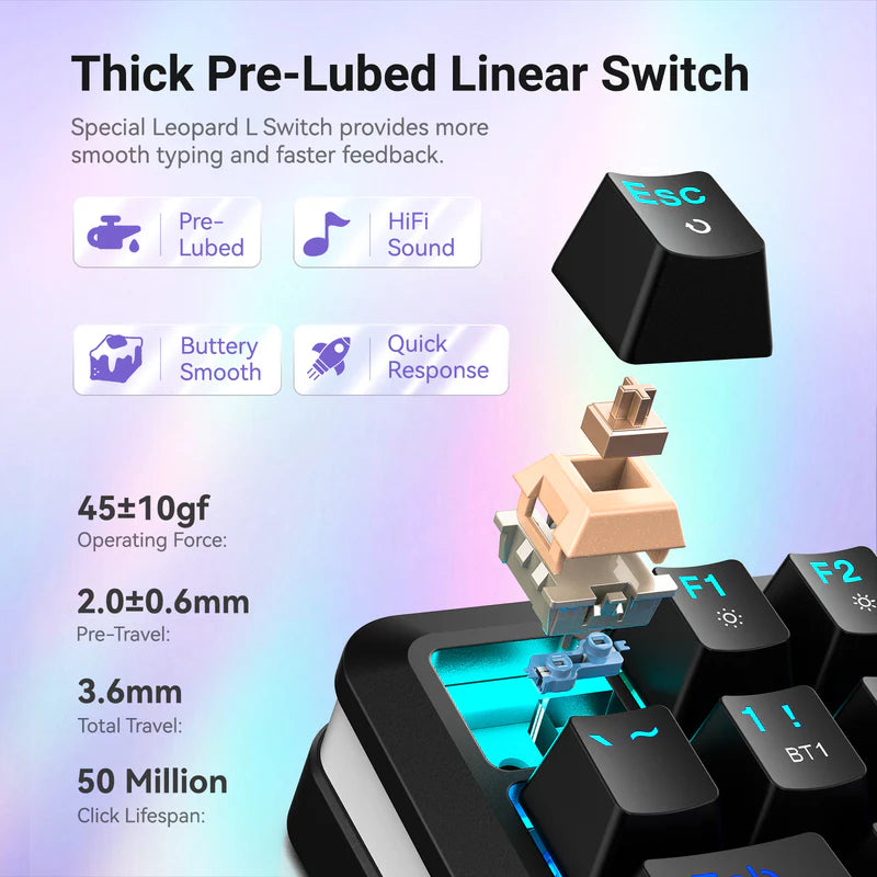 Redragon K708-RGB-PRO FLEKACT Gasket Mechanical Keyboard