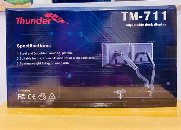 Thunder LED Stand TM-711 Dual hydraulic Monitor Arm