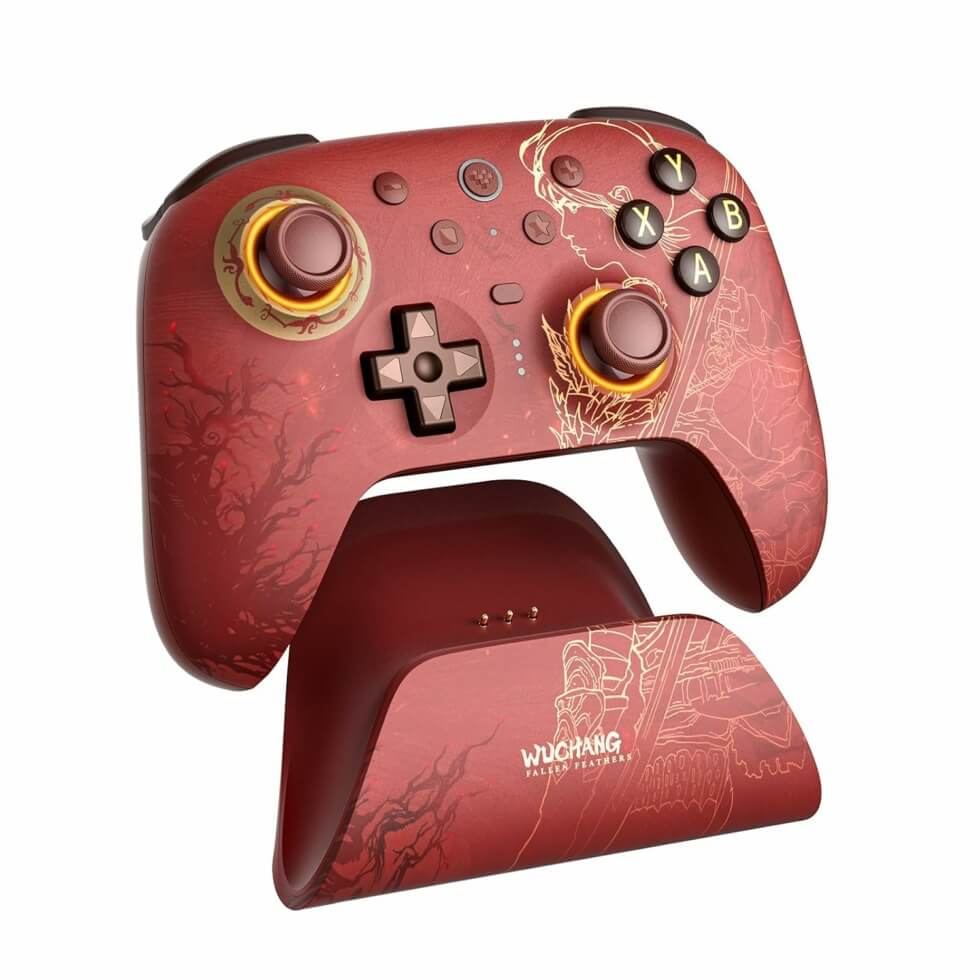 8BitDo Ultimate 2 Wuchang Edition controller with charging dock
