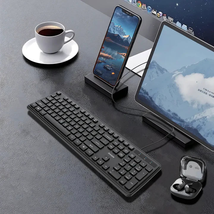 Amaze Probus Super Silent Chocolate Keys Wired Keyboard | A734