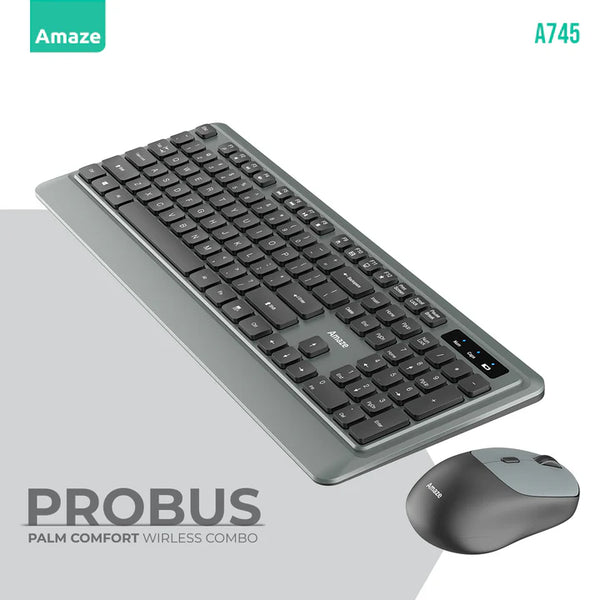 Amaze Probus Palm Comfort Wireless Keyboard & Mouse Combo | A745 - Gaming Wala Bhai