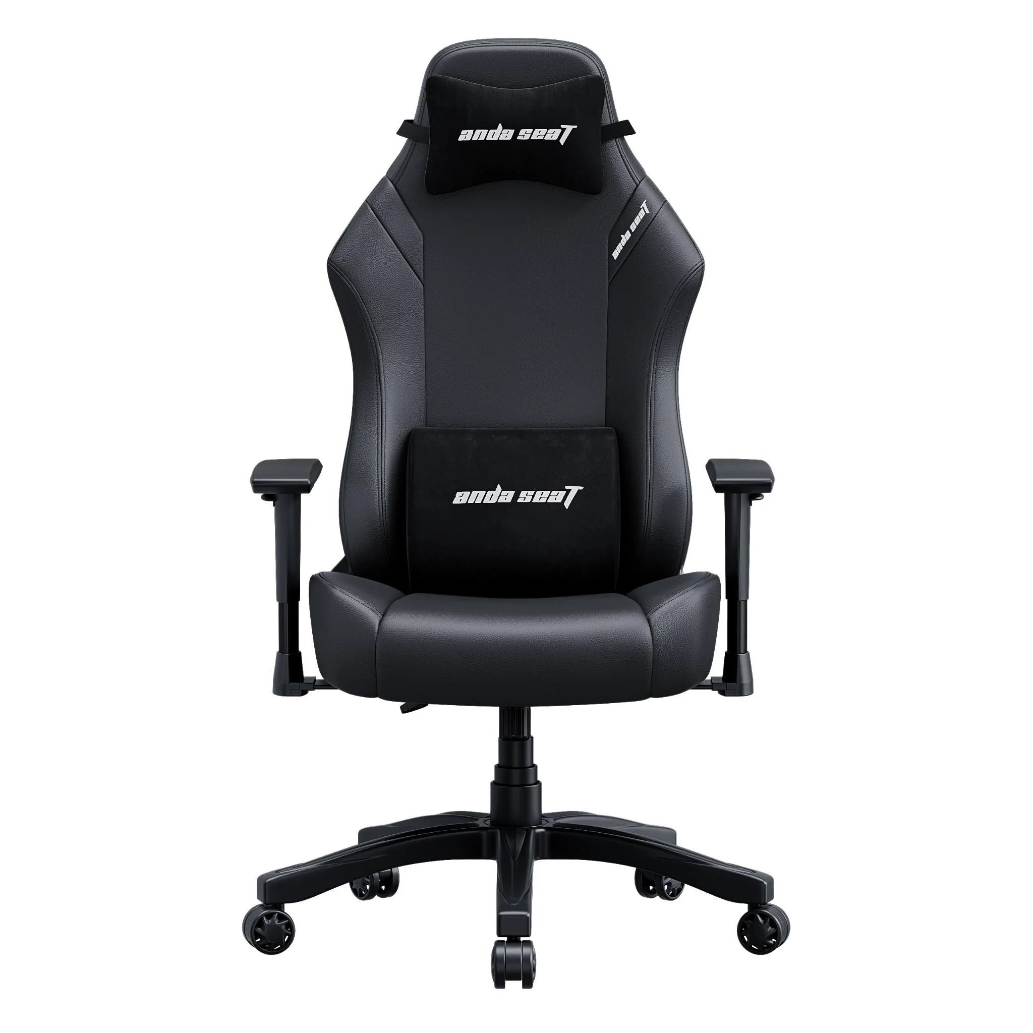 AndaSeat Luna Ergonomic Gaming Chair – Black/Black & Red/Grey (Leather/Fabric)