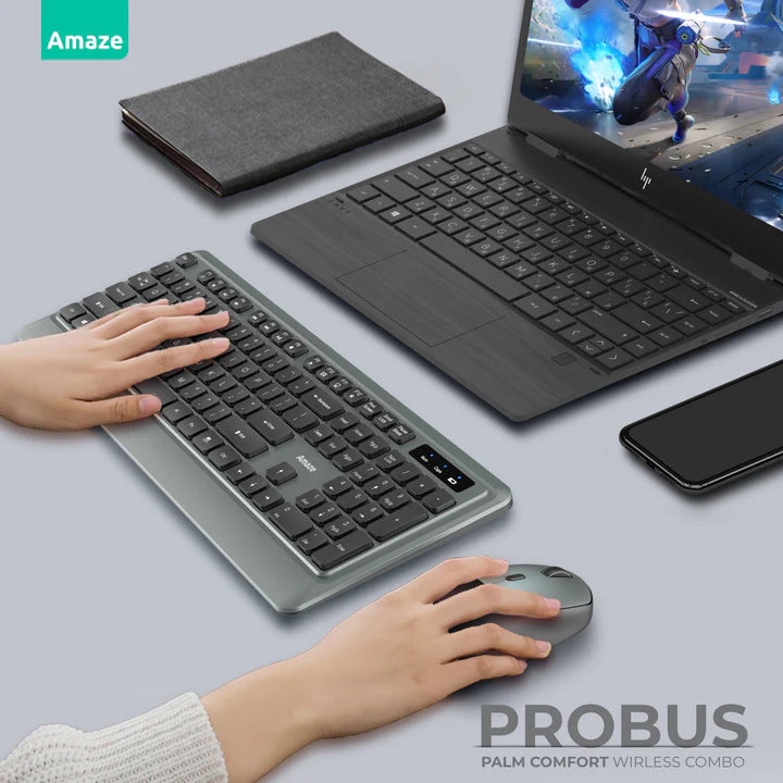 Amaze Probus Palm Comfort Wireless Keyboard & Mouse Combo | A745