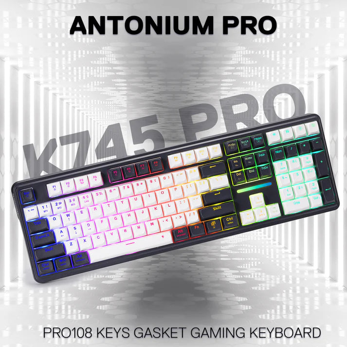 Redragon Antonium Pro K745WB RGB Mechanical Tri Mode  Keyboard