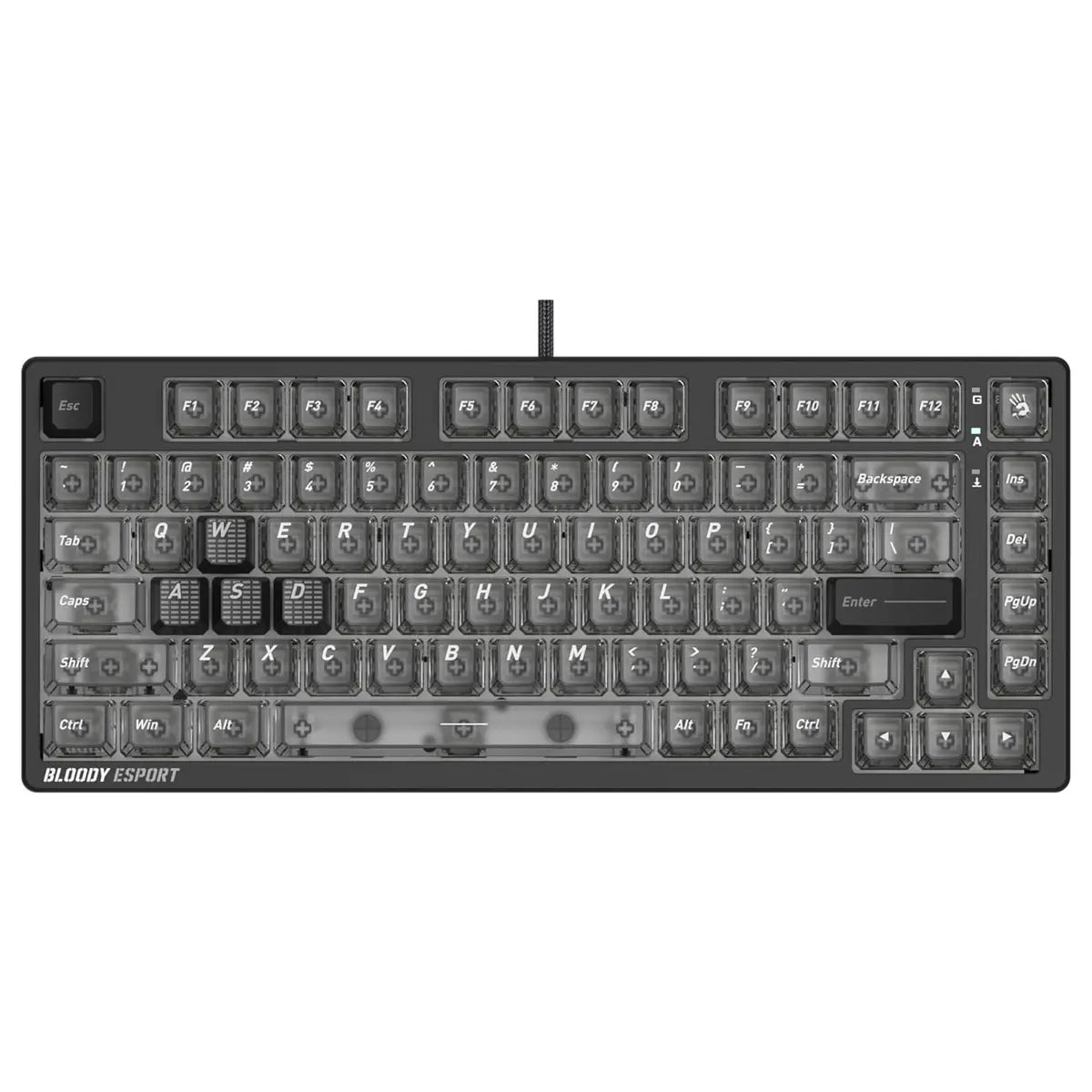 Bloody MS76 Hall Effect Magnetic Gaming Keyboard,RGB, Wired, Stellar Black