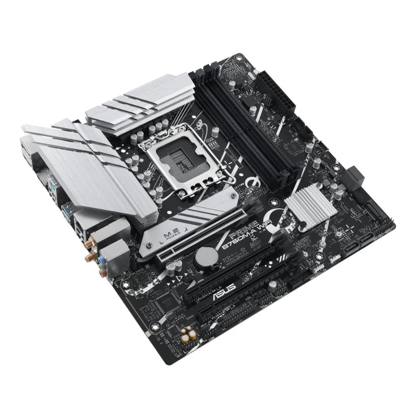 ASUS PRIME B760M-A WIFI | Intel® B760 Chipset Micro-ATX Motherboard | LGA 1700 | DDR5 Support | PCIe 4.0 | Wi-Fi 6 | AI-Ready
