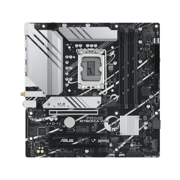 ASUS PRIME B760M-A WIFI | Intel® B760 Chipset Micro-ATX Motherboard | LGA 1700 | DDR5 Support | PCIe 4.0 | Wi-Fi 6 | AI-Ready