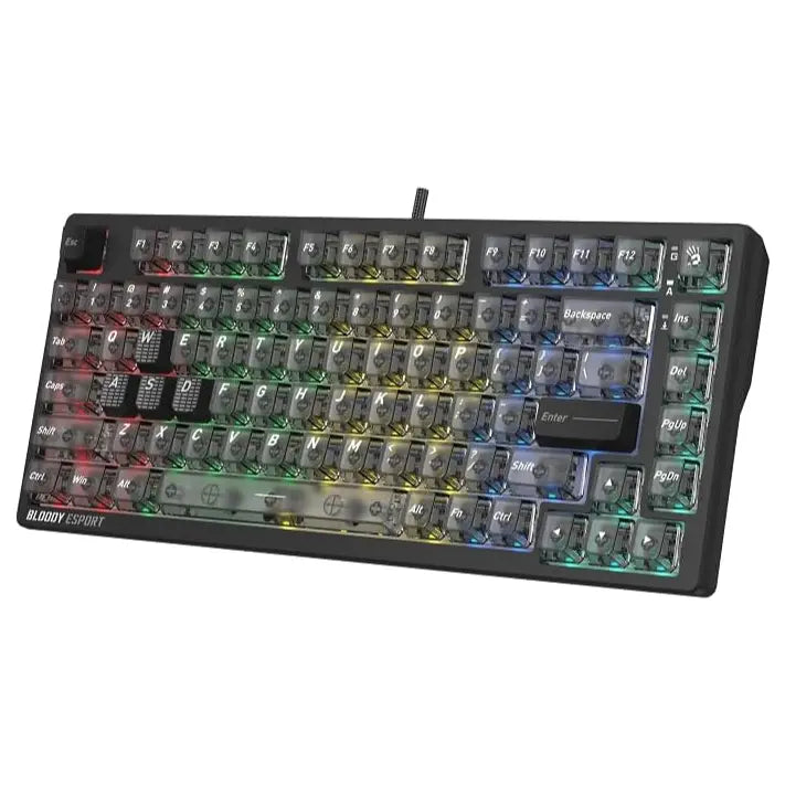 Bloody MS76 Hall Effect Magnetic Gaming Keyboard,RGB, Wired, Stellar Black