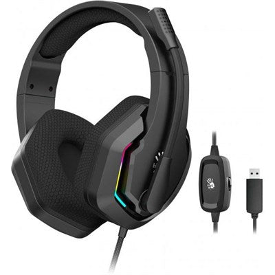 Bloody G260 Virtual 7.1 Surround Sound Gaming USB Headset - Black - Gaming Wala Bhai