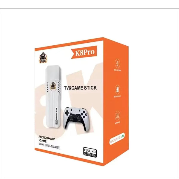K8 Pro 8K HD Game Stick 64GB Retro Video Gaming Console with TV Output & 40000+ Games Support