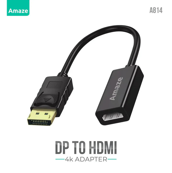 AMAZE DP TO HDMI ADAPTER 4K@30HZ| A814 - Gaming Wala Bhai