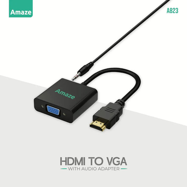 Amaze HDMI To VGA With Audio Adapter |A823 - Gaming Wala Bhai