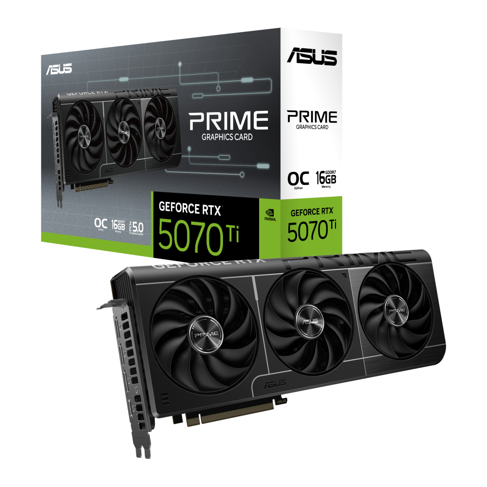 ASUS PRIME GeForce RTX 5070 Ti 16GB OC graphics card