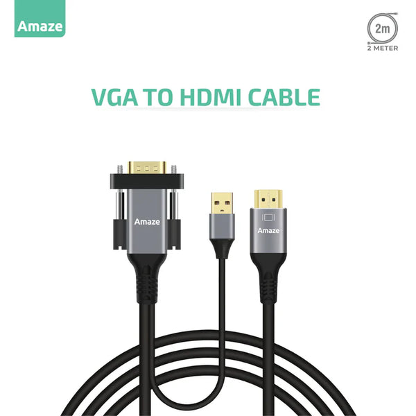 AMAZE VGA TO HDMI Cable | A835 - Gaming Wala Bhai