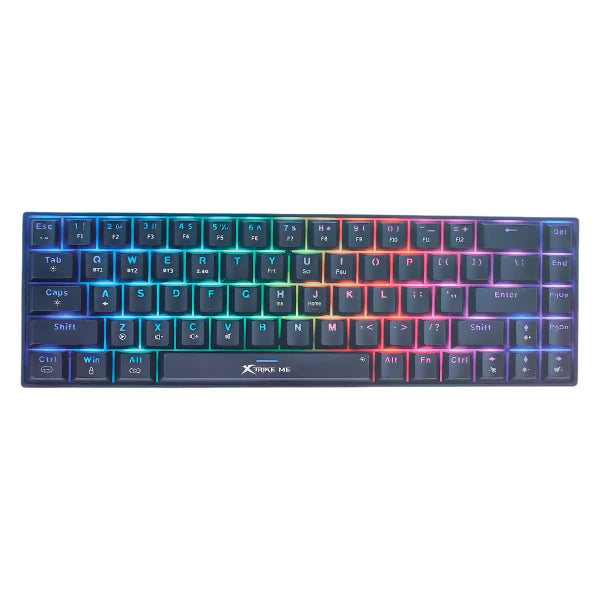 Xtrike Me Gk-995w 68 Keys Wireless 2.4g Bt5.2 Tri Mode Gaming Mechanical Keyboard Black