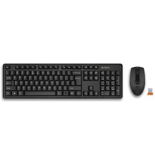 A4Tech 3330N Wireless Desktop Set - Sleek Black Keyboard & Mouse Combo