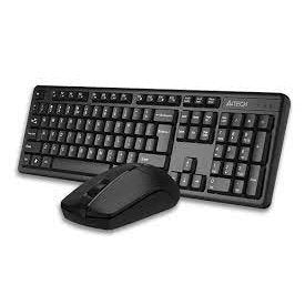 A4Tech 3330N Wireless Desktop Set - Sleek Black Keyboard & Mouse Combo