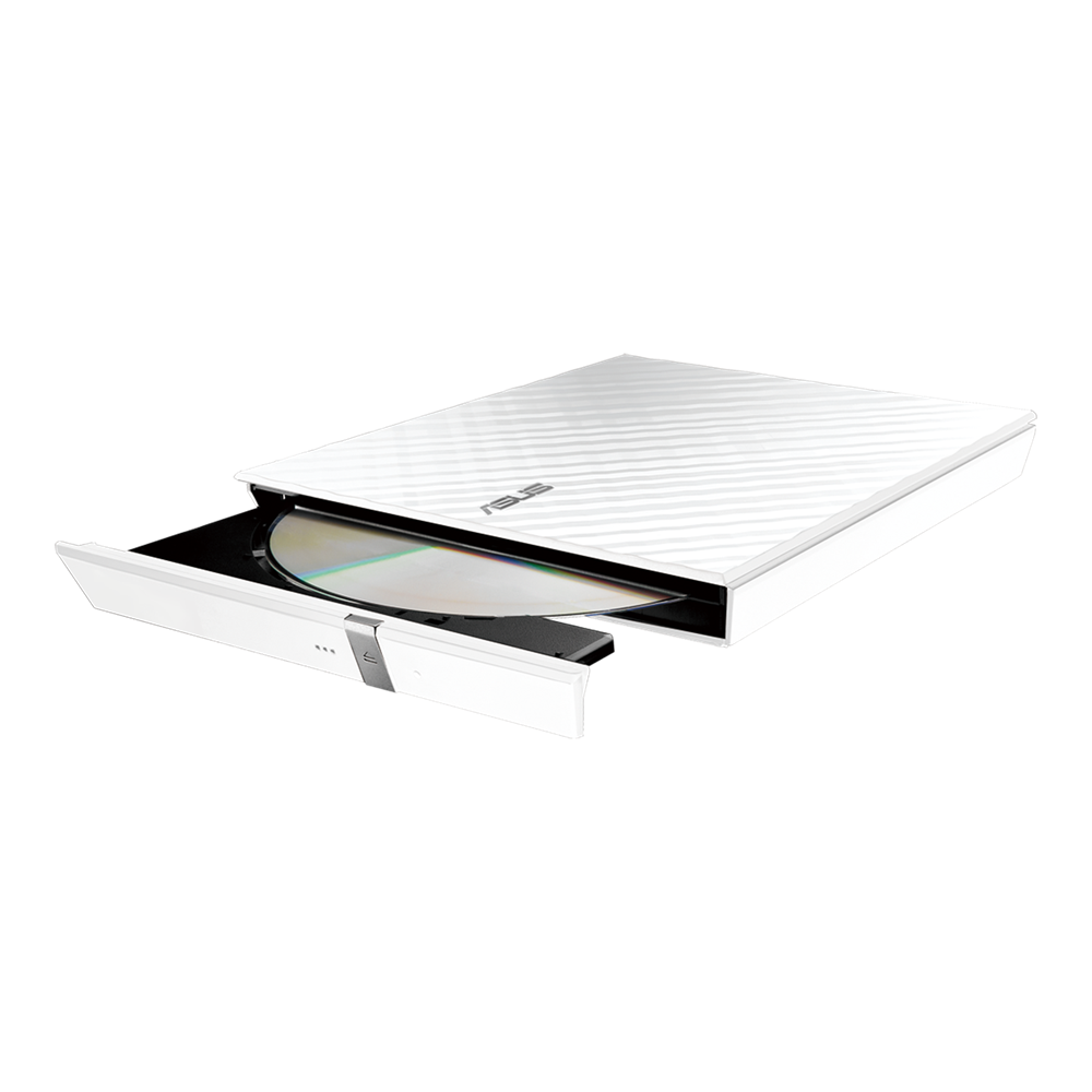 ASUS SDRW-08D2S-U LITE front view, with tray opened 