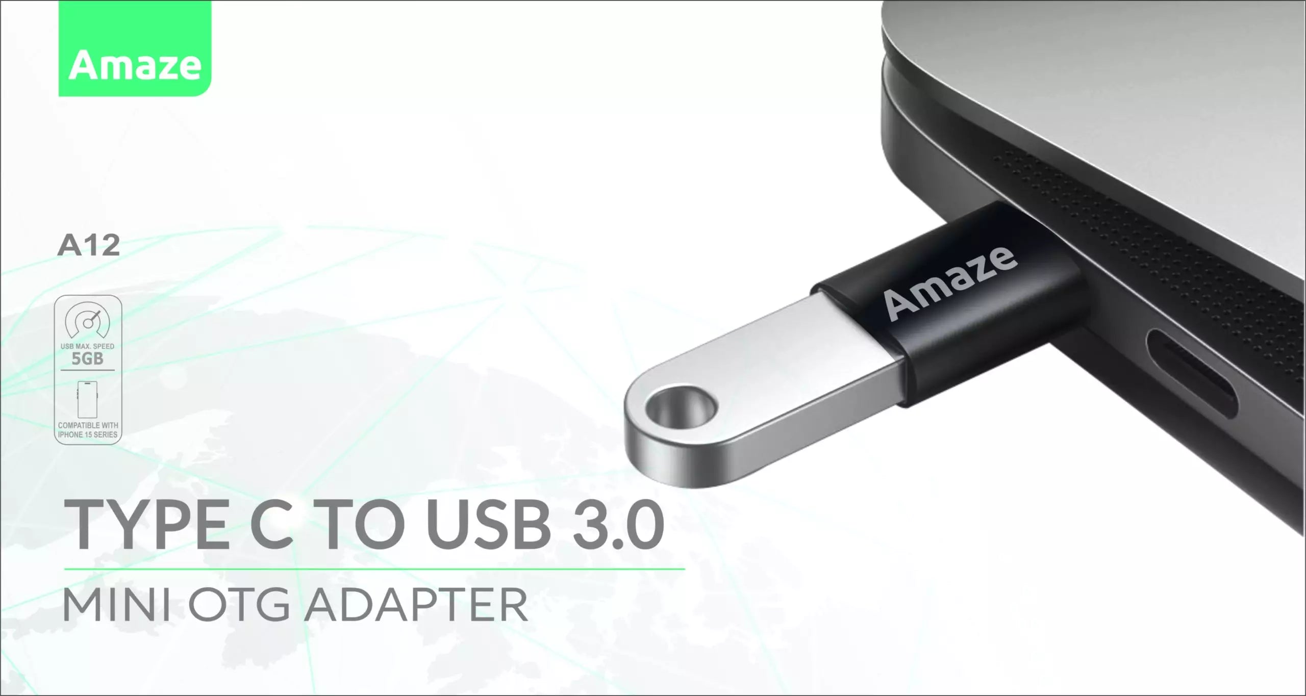 AMAZE A12 TYPE C TO USB 3.0 MINI OTG ADAPTER