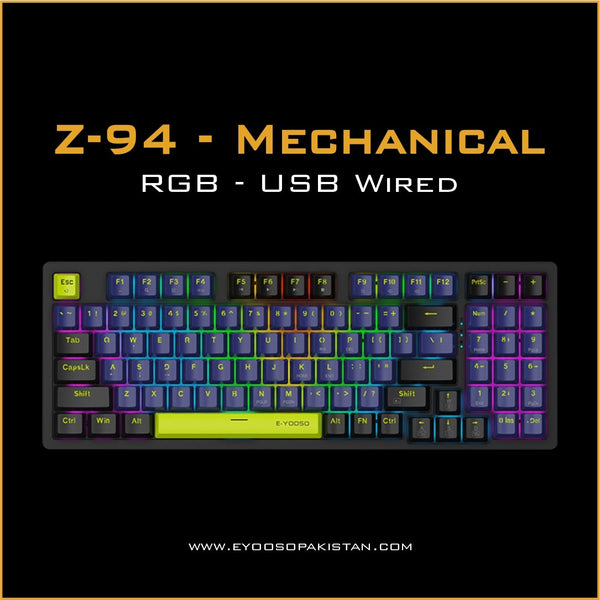 E-YOOSO Z-94 Blue Black keyboard
