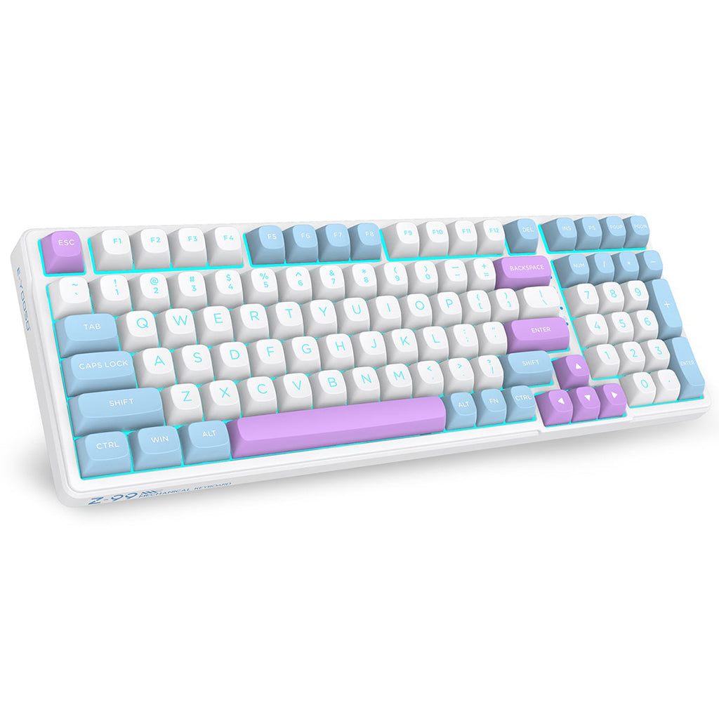 E-YOOSO Z-99 White Blue Purple keyboard RGB lighting