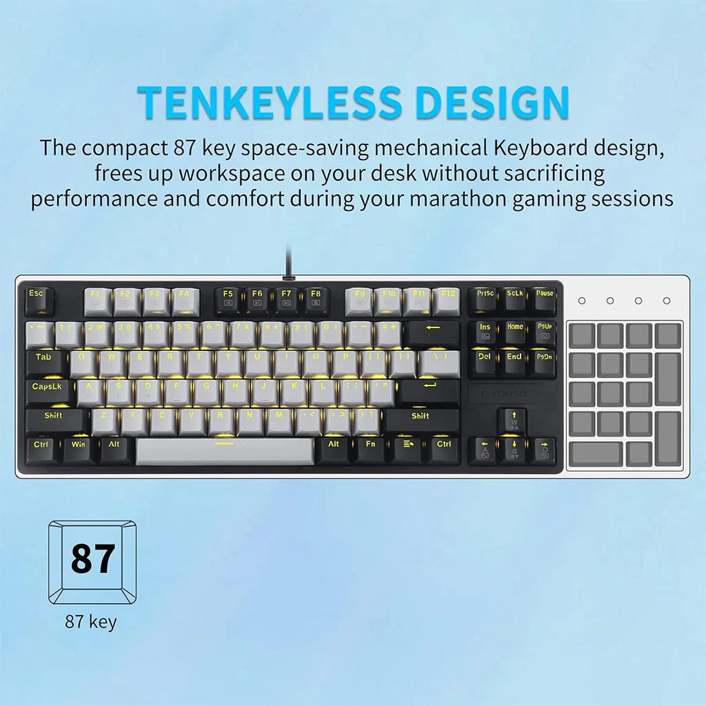 E-YOOSO Z-87 Black Grey keyboard design