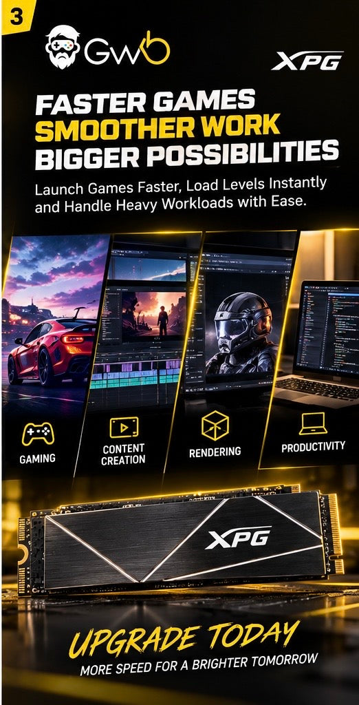 XPG GAMMIX S60 1TB PCIe Gen4 NVMe SSD