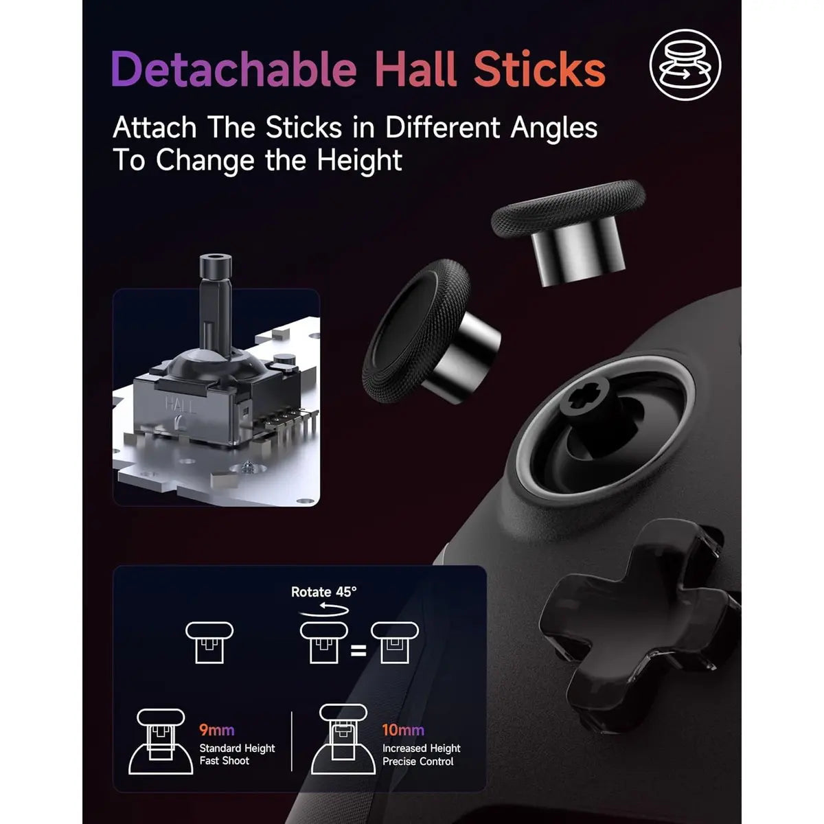 EasySMX X20 trigger lock and Hall triggers