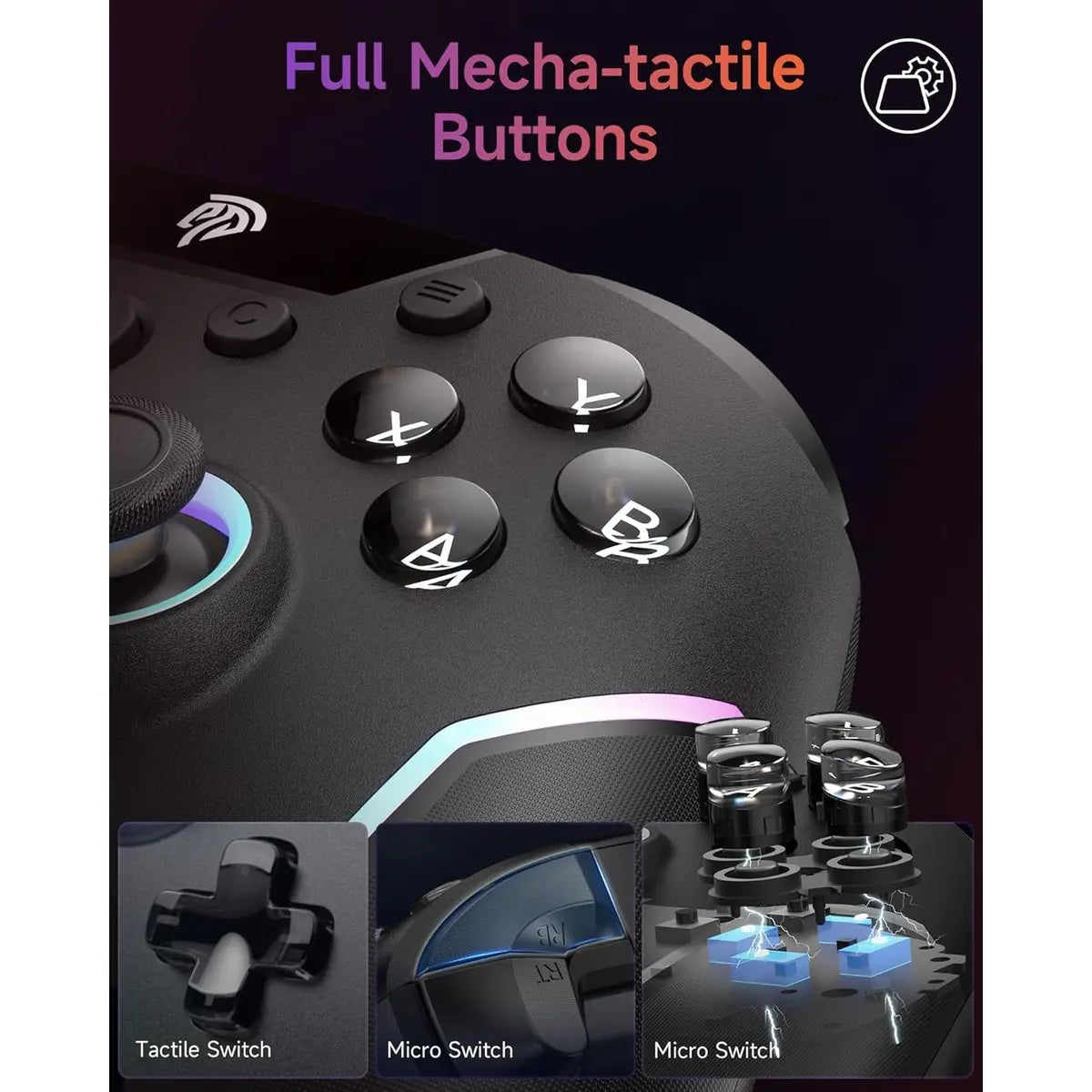 EasySMX X20 mechanical buttons