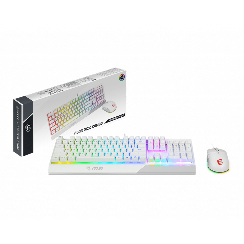 MSI VIGOR GK30 COMBO White Gaming Keyboard & Mouse - US Layout product image