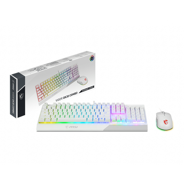 MSI VIGOR GK30 COMBO White Gaming Keyboard & Mouse - US Layout product image