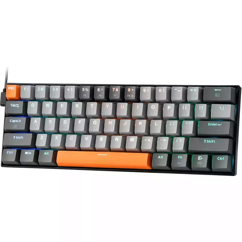 Redragon K644 GG RGB Caraxes Wired Gaming Keyboard, 60% Size, Outemu Red Switches