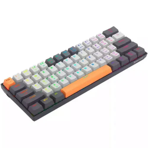 Redragon K644 GG RGB Caraxes Wired Gaming Keyboard, 60% Size, Outemu Red Switches