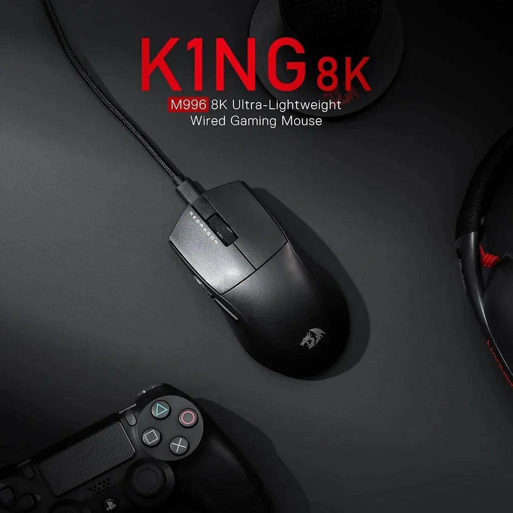 Redragon M996 K1NG 8K Hz Ultra-Light Wired Gaming Mouse