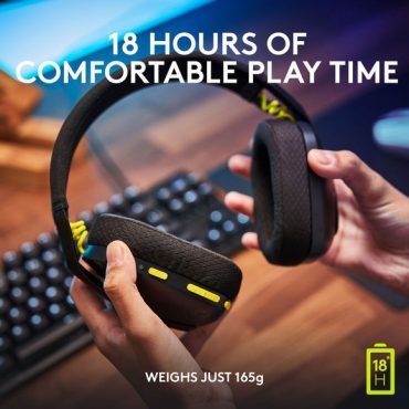 Logitech G435 Lightspeed Wireless Gaming Headset - Black and Neon Yellow