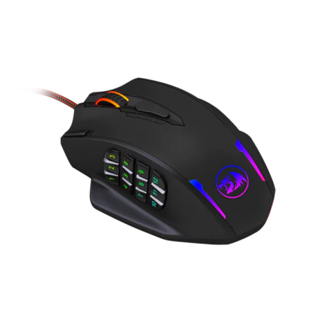 Redragon M908 IMPACT MMO Gaming Mouse, 12400 DPI (Black)