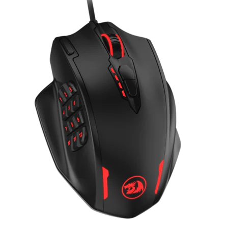 Redragon M908 IMPACT MMO Gaming Mouse, 12400 DPI (Black)