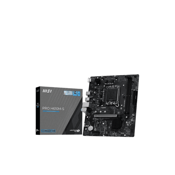 MSI PRO H610M-S DDR5 motherboard with retail box