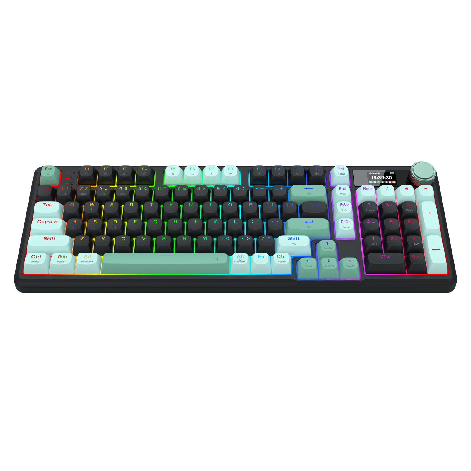 Redragon K768BG EISA Pro keyboard in Black and Green