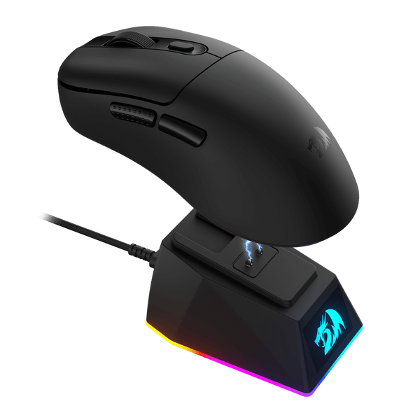 Redragon M998 Ebony Standard mouse with magnetic RGB charging dock
