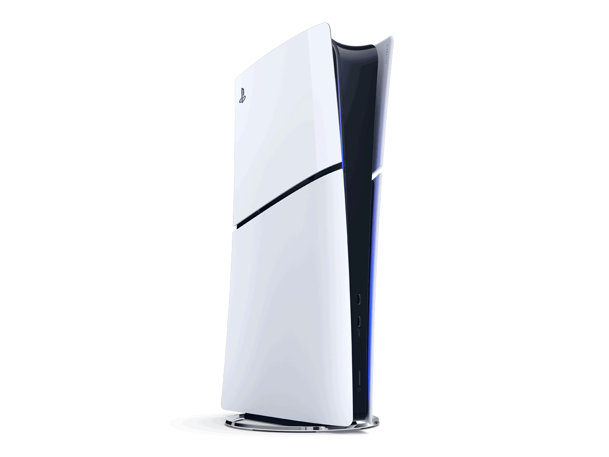 Sony PS5 Digital Edition console angled view