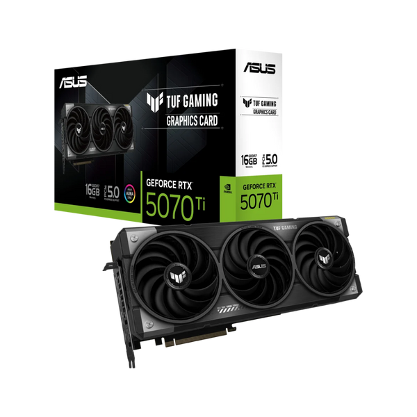ASUS TUF Gaming GeForce RTX 5070 Ti 16GB OC graphics card with retail box