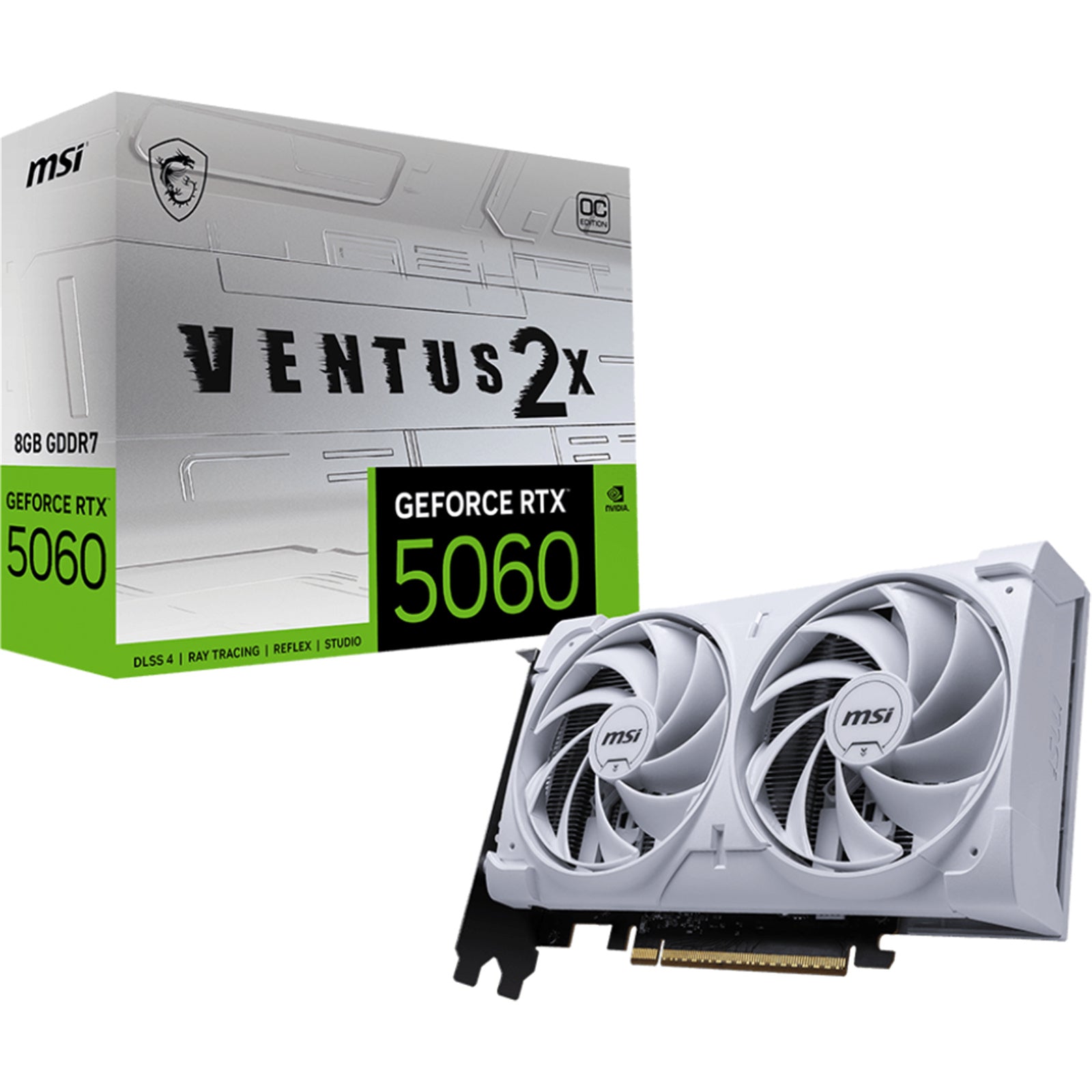 MSI GeForce RTX 5060 VENTUS 2X 8G OC WHITE Graphics Card product image