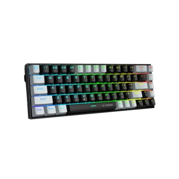 E-YOOSO Z-686 RGB 68-Keys Hot Swappable Mechanical Keyboard Grey/Black