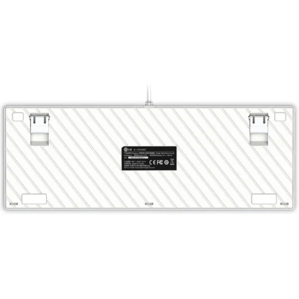 E-YOOSO Z-87 Yellow Single Light 87 Keys Wired Mechanical Keyboard White/Grey
