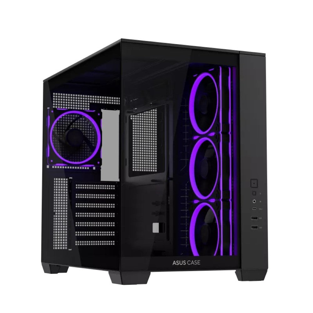 ASUS A32 Plus TG ARGB ATX PC Case – Black