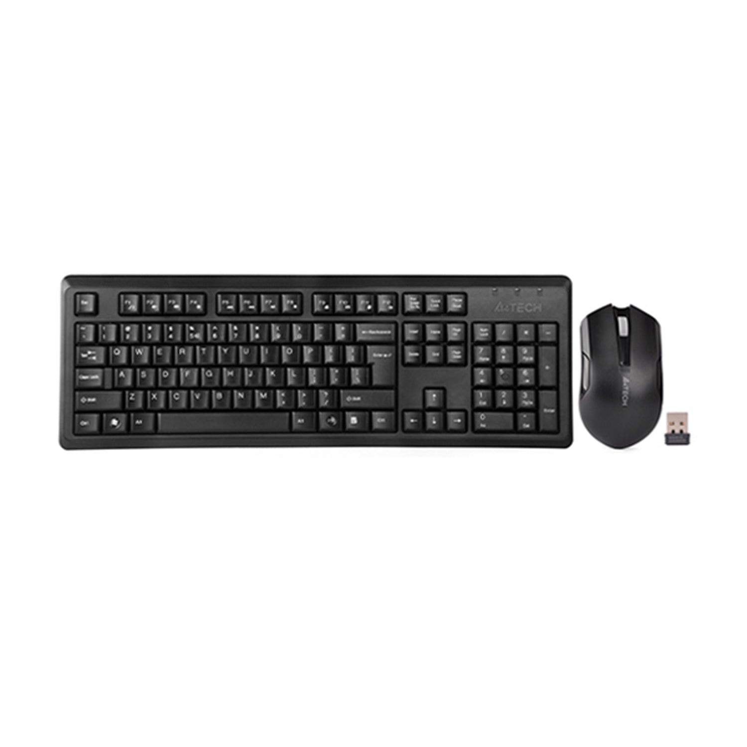 A4Tech 4200NS Wireless Desktop Keyboard & Mouse Combo - Reliable and Sleek — front product view